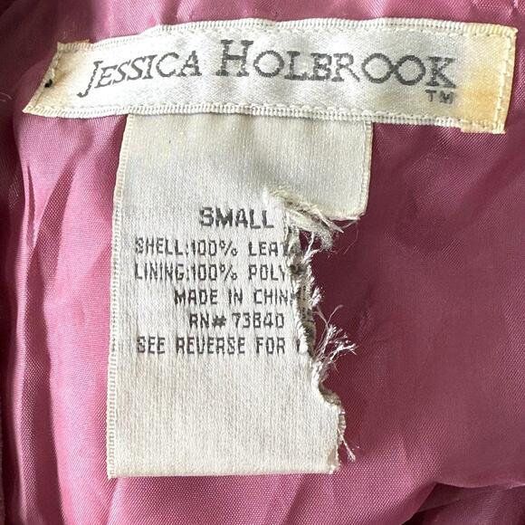 Vintage 90s Y2k Pink Suede Leather Mid Length Jacket Mod Retro Whimsy Twee S - Picture 4 of 6